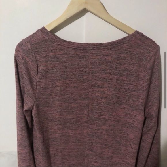 Jones NY Pink and Black Marled Round Long Sleeve - Picture 4 of 6